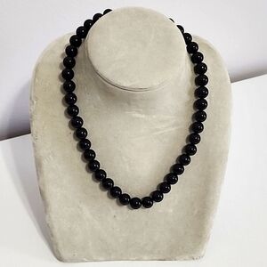 black beaded necklace